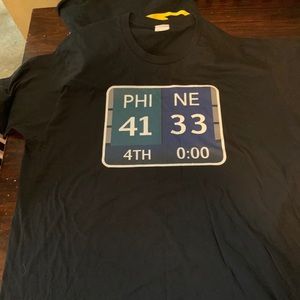 Philadelphia eagles Super Bowl score t shirt 3xl